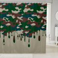 thumbnail image 1 of Manfei Ice Cream Camo Drip Shower Curtain 72Wx72L, Countryside Abstract Shower Curtain 72Wx72L, Gray Green, 1 of 5