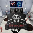 thumbnail image 1 of Manfei Ice Hockey 7-Piece Twin Bedding Sets,Kids Game Gaming Bedding Comforter Set,Hockey Helmet Sheet Sets For Teens,Breathable Bedroom Decoration Reversible, 1 of 8