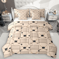 thumbnail image 1 of Manfei Ice Hockey Theme Bedding Comforter Set 7pcs, Boys Sport King Bedding Sets, Brown Black Bed Sheets, Ultra Soft Home Decor, 1 of 8