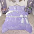 thumbnail image 1 of Manfei Initial Alphabet H 3 Pieces Queen Comforter Set for Kids Teens,Purple Bling Glitter Ultra Soft Bedding Sets,Flower Bow-Tie Butterfly Bedding Comforter Set,Lightweight Room Decor, 1 of 8