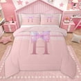 thumbnail image 1 of Manfei Initial Butterfly H 3 Pieces Queen Comforter Set for Female Men Women,Bling Glitter Ultra Soft Bedding Sets,Dreamy Princess Bedding Comforter Set,Microfiber Bedroom Decor,Reversible, 1 of 8