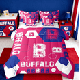 thumbnail image 1 of Manfei Initial Letter B 7-Piece Twin Bedding Sets,Buffalo Bedding Comforter Set,Pink Blue Geometric Sheet Sets For Boy,Breathable Bedroom Decoration Reversible, 1 of 9