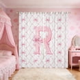thumbnail image 1 of Manfei Initial Letter R Curtains for Living Room,Cute Bowtie Blackout Curtains Set of 2 (38x45),Pink White Curtains and Drapes (38x45) For Girls,Breathable Bedroom Decoration, 1 of 7