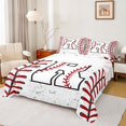 thumbnail image 1 of Manfei Initial Letter R Queen Sheet Sets,Baseball Sport Flat Sheet,Ball Gamer Gaming Queen Fitted Sheet For Boys Kids,Breathable Bedroom Decoration,4-Piece, 1 of 7