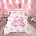 thumbnail image 1 of Manfei Initial Monogrammed 2pcs Twin Comforter Set,Bowknot,Super Cozy Alphabet Bedding, 1 of 8