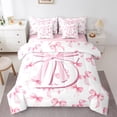 thumbnail image 1 of Manfei Initial Monogrammed 7-Piece Queen Bedding Set,Bow Bowknot,Lightweight Alphabet, 1 of 5