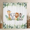 thumbnail image 1 of Feelyou Jungle Animal Party Curtains Pack of 2 (42x84 Each), Giraffe Lion Elephant Curtains Blackout, Cute Wildlife Bedroom Curtains, Curtains and Drapes Room Decorative, 1 of 4