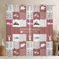 thumbnail image 1 of Manfei Jungle Bear Deer Curtains Pack of 2 (42x84 Each),Outdoor Advenrure Curtains Blackout,Pink White Bedroom Curtains For Kids,Breathable Home Decor, 1 of 6
