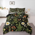 thumbnail image 1 of Manfei Jungle Leaf Botanical Full Size Comforter Sets for Teens, Rustic Groovy Floral Bedding Comforter Set, Kawaii Butterfly Reversible Bedding Sets, Super Cozy Room Decor, 3-Piece, 1 of 8