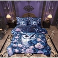 thumbnail image 1 of Manfei Jungle Owl Bed in a Bag Queen size, Romantic Pink Rose Bed Set, Dreamy Animal Reversible Bedding Queen Size, Breathable Bedroom Decorative, 7pcs, 1 of 6