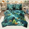 thumbnail image 1 of Manfei Jungle Trees 7-Piece Twin Bedding Sets for Teens Boys Girls,Botanical Plants Bedding Comforter Set,Woodland Theme Breathable Sheet Sets,Breathable Home Decor,Reversible, 1 of 8