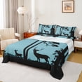 thumbnail image 1 of Manfei Jungle Wildlife Deer Bed Sheets, Rustic Farmhouse Animal King Sheets, Teen Adult Man Sheet Set, Lightweight Room Decor, 4-Piece, 1 of 7