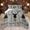 thumbnail image 1 of Manfei Jungle Wildlife Deer Bedding Comforter Set,Country Farmhouse Lodge Twin Comforter Sets,Old Barn Door Bedding Set For Kids,Breathable Home Decor,2-Piece, 1 of 8
