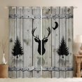 thumbnail image 1 of Manfei Jungle Wildlife Deer Black Out Curtains,Country Farmhouse Lodge Curtains Pack of 2 (42x63 Each),Old Barn Door Bedroom Curtains For Kids,Breathable Home Decor, 1 of 6