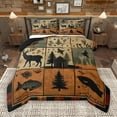 thumbnail image 1 of Manfei Jungle Wildlife Wolves Full Size Comforter Sets,Fishing And Hunting Bedding Comforter Set,Rustic Farmhouse Cabin Bedding Sets For Men Women,Breathable Home Decor Reversible,3-Piece, 1 of 8