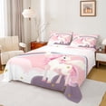 thumbnail image 1 of Manfei Kawaii Animal Unicorn Full Size Sheets,Colorful Rainbow Bed Sheets,Gold Glitter Print Stars Sheet Sets For Girls Kids,Super Cozy Room Decor,4pcs, 1 of 7