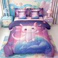 thumbnail image 1 of Manfei Kawaii Axolotl 7 Pieces Full Size Bedding Sets,Ocean Aniaml Salamander Full Size Bed in a Bag,Pink Reversible, 1 of 7