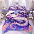 thumbnail image 1 of Manfei Kawaii Axolotl Bedding Comforter Set,Cartoon Animal Twin Comforter Sets,Colorful Splash Ink Bedding Set For Girls,Ultra Soft Home Decor Reversible,2 Pieces, 1 of 7