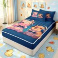 thumbnail image 1 of Manfei Kawaii Axolotl Capybara Zipper Queen Comforter Set with Fitted Sheet and 2 Pillowcases, Galaxy Animal Zipper Bedding Set, Royal Blue, Blue Reversible, 4pcs, 1 of 7