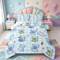 thumbnail image 1 of Manfei Kawaii Axolotl Pattern Full Size Comforter Sets,Ocean Themed Amphibian Bedding Comforter Set,Polkadot Reversible,3-Piece,1 Comforter and 2 Pillowcases, 1 of 7