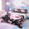 thumbnail image 1 of Manfei Kawaii Axolotl Twin Sheet Sets,Ocean Animal Bedding Twin Size,Pink Flower Sakura Bed Sheets Set Twin Size For Girl,Microfiber Bedroom Decoration,3-Piece, 1 of 7