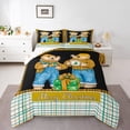 thumbnail image 1 of Manfei Kawaii Bear Kids Full Size Comforter Sets, Christmas Gifts Bedding Comforter Set, Cute Cartoon Theme Reversible Bedding Sets, Microfiber Bedroom Decor, 3 Pieces, 1 of 8