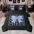thumbnail image 1 of Manfei Kawaii Blue Bow 7pcs Bedding Comforter Set for Teens Children Girls,Bling Glitter Queen Bedding Sets Super Cozy,Girly Dreamy Dance Queen Sheet Sets,Luxury Bedroom Decor,Reversible, 1 of 8