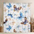 thumbnail image 1 of Homewish Kawaii Blue Butterfly Black Out Curtains, Fashion Watercolor Curtains Pack of 2 (42x63 Each), Teens Kids Girls Female Bedroom Curtains, Black Out Curtains Decor, 1 of 6