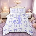 thumbnail image 1 of Manfei Kawaii Bow Personalized Initial J Full Size Comforter Sets 3 Pieces for Girls,Polka Dots Bowknot Alphabet Bedding Sets for Kids Teens,Ultra Soft Home Decor, 1 of 6