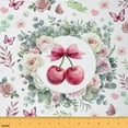 thumbnail image 1 of Manfei Kawaii Bowknot Cherry Fabric by the Yard 1 Yard for Kids, Butterfly Flower Floral Room Decor Fabric by the Yard, Fairy Tale Princess Sewing Fabric, Sewing Fabric Decor, 1 of 6