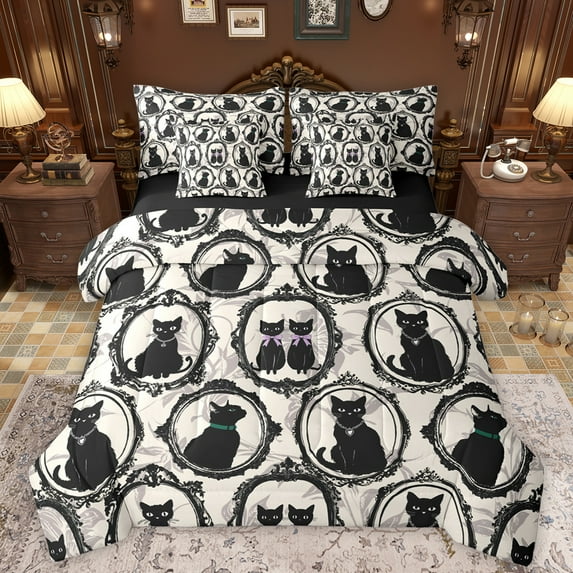 Manfei Kawaii Bowtie Line 7-Piece Bedding Comforter Set,Cute Cartoon ...