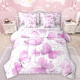 thumbnail image 1 of Manfei Kawaii Butterfly 7-Piece Twin Bedding Sets,Retro Splatter Ink Bedding Comforter Set,Pink White Sheet Sets For Girls Teens,Luxury Bedroom Decor, 1 of 8