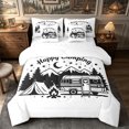 thumbnail image 1 of Manfei Kawaii Camper King Bedding 7pcs,Cute Adventure Car King Bed in a Bag,White Gray Black, 1 of 6