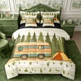 thumbnail image 1 of Manfei Kawaii Camper Queen Bedding 7pcs,Cartoon Adventure RV Accessories Bedding Comforter Set Queen,Cream Olive, 1 of 6