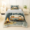 thumbnail image 1 of Manfei Kawaii Camper Twin Comforter Sets,Calm Pine Trees Bedding Set,Green,Light Gray Reversible,2-Piece,1 Comforter and 1 Pillowcase, 1 of 7