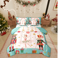 thumbnail image 1 of Manfei Kawaii Cartoon Nutcracker Bedding Comforter Set 7pcs, Christmas Princess Queen Bedding Sets, Teen Kid Child Reversible Queen Sheet Sets, Lightweight Room Decor, 1 of 6
