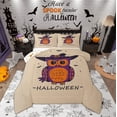 thumbnail image 1 of Manfei Kawaii Cartoon Owl Queen Comforter Set, Halloween Animal Bedding Sets, Teens Girls Boys Kids Reversible Bedding Comforter Set, Breathable Home Decor, 3pcs, 1 of 8