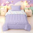 thumbnail image 1 of Manfei Kawaii Cartoon Stars Twin Comforter Sets,Sprinkle Print Bedding Set,Lavender Purple,Colorful Stars Reversible,2pcs,1 Comforter and 1 Pillowcase, 1 of 7