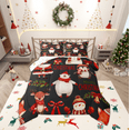 thumbnail image 1 of Manfei Kawaii Christmas Reindeer Queen Comforter Set,Merry Xmas Bedding Sets,Penguin Bear Snowman Bedding Comforter Set For Kids,Microfiber Bedroom Decor Reversible,3-Piece, 1 of 8