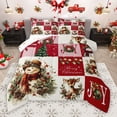 thumbnail image 1 of Manfei Kawaii Christmas Snowman Bedding Comforter Set for Kids, Vintage Red Buffalo Plaid Twin Comforter Sets, Reindeer Animal Reversible Bedding Set, Luxury Bedroom Decor, 2 Pieces, 1 of 9