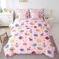 thumbnail image 1 of Manfei Kawaii Cosmos Planet Bedding Comforter Set 7-Piece for Teens Boys Girls,Cartoon Galaxy Rocket King Bedding Sets,Starry Sky Ultra Soft Bed Sheets,Luxury Bedroom Decor,Reversible, 1 of 8