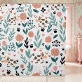 thumbnail image 1 of Manfei Kawaii Cow Shower Curtain 72Wx72L,Floral Animal Bathroom Curtain, 1 of 6