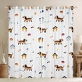 thumbnail image 1 of Manfei Kawaii Dachshund Animal Blackout Curtains Set of 2 (52x84 Each) for Kids, Cartoon Dog Lover Window Curtains, Cute Pug Dalmatian Curtains and Drapes, Living Room Curtains Decor, 1 of 6