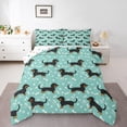 thumbnail image 1 of Manfei Kawaii Dachshund Kids Bedding Comforter Set, Cute Cartoon Dog Twin Comforter Sets, Animal Lover Reversible Bedding Set, Super Cozy Room Decor, 2-Piece, 1 of 8
