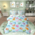 thumbnail image 1 of Manfei Kawaii Easter Egg Bedding Comforter Set 7 Pieces, Colorful Polka Dots Full Bedding Set, Teens Boys Girls Kids Reversible Fitted Sheet Flat Sheet, Super Cozy Room Decor, 1 of 7