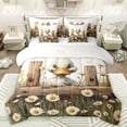 thumbnail image 1 of Manfei Kawaii Farm Duck Child Bedding Comforter Set 7pcs, Rustic Farmhouse Animal King Bedding Sets, Western Groovy Floral Reversible Bed Sheets, Breathable Home Decor, 1 of 7