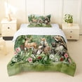 thumbnail image 1 of Manfei Kawaii Fox Twin Comforter Sets,Cute Bear Print Bedding Set,Green,Reversible,2pcs,1 Comforter and 1 Pillowcase, 1 of 7