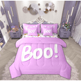 thumbnail image 1 of Manfei Kawaii Ghost Boo Bedding Comforter Set 7 Pieces, Cute Cartoon Halloween Style Full Bedding Set, Teen Boy Girl Kid Reversible Fitted Sheet Flat Sheet, Ultra Soft Home Decor, 1 of 8