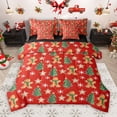 thumbnail image 1 of Manfei Kawaii Gingerbread Man 7-Piece Twin Bedding Sets,Green Christmas Tree Bedding Comforter Set,Red Brown Green Sheet Sets For Girls Kids,Breathable Home Decor Reversible, 1 of 9