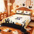 thumbnail image 1 of Manfei Kawaii Halloween Skull Queen Sheets,Spider Web Print Queen Sheet Sets,4-Piece,1 Flat Sheet,1 Fitted Sheet and 2 Pillowcases, 1 of 6